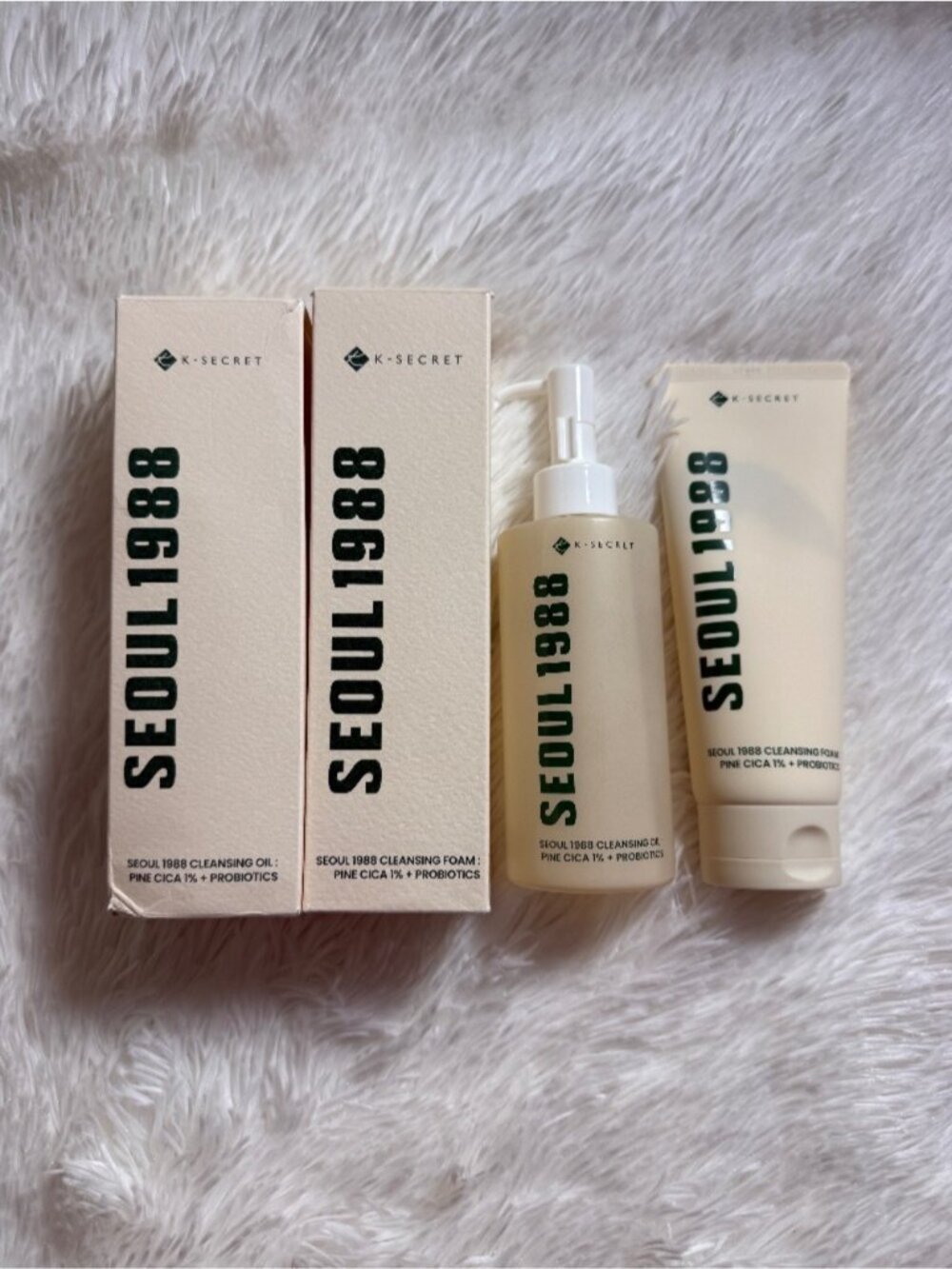 KSECRET SEOUL 1988 Pine Cica 1% + Probiotics Cleansing Oil & Cleansing Foam Duo